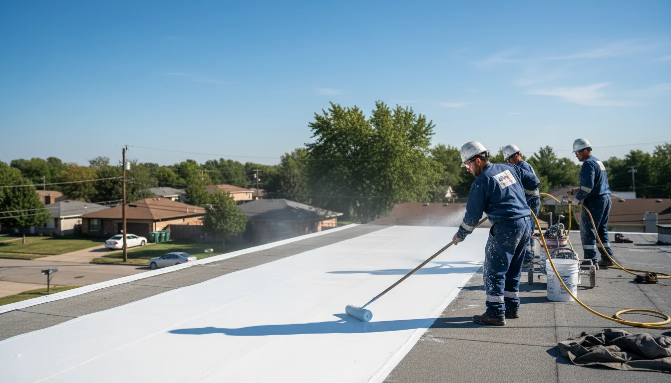 Commercial roof coating in Queen, PA near me
